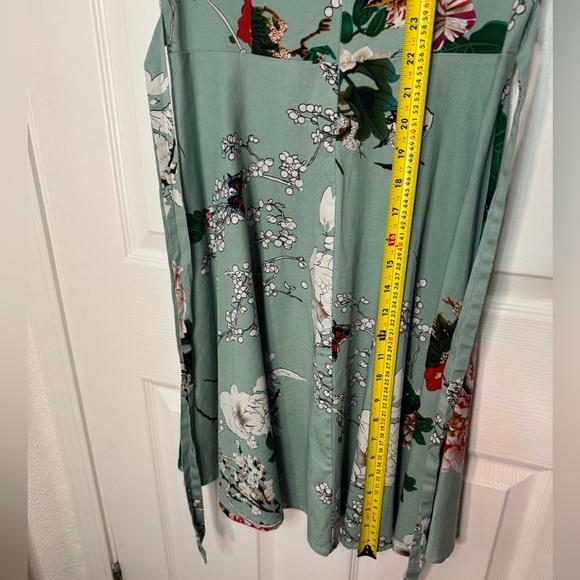 Green Fit and Flare Midi Dress for Wedding Guests - Picture 7 of 7